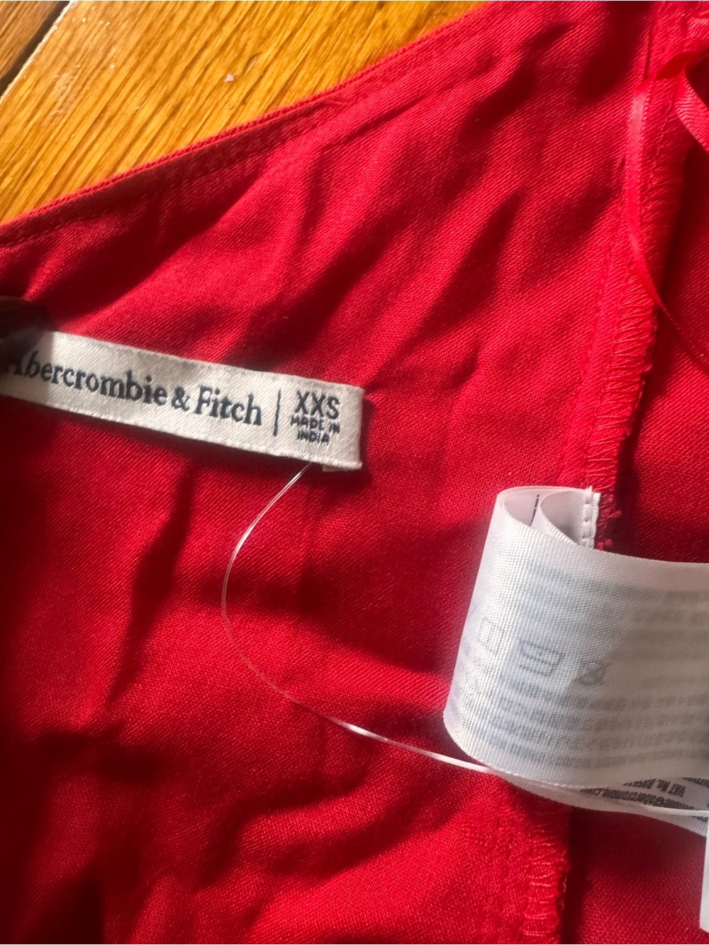 Abercrombie & Fitch Linen-Blend Tailored Halter Vest in Red XXS NWT - Picture 9 of 9